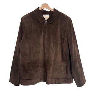 Vintage Chocolate Brown Suede Jacket